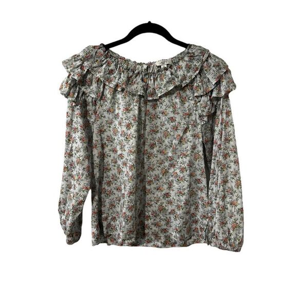 J. Crew Liberty Of London Ruffle Winding Roses Blouse Size S - Picture 5 of 10